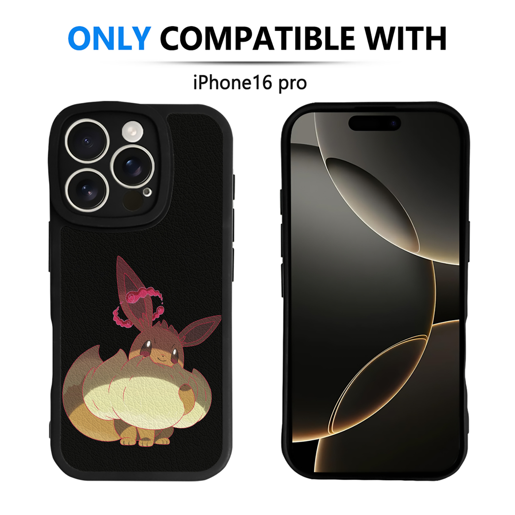 （画像用） ポケットモンスター Pokémon 【iPhone 16シリーズ対応】シリコンスマホケース（レザー調） 材質：シリコン